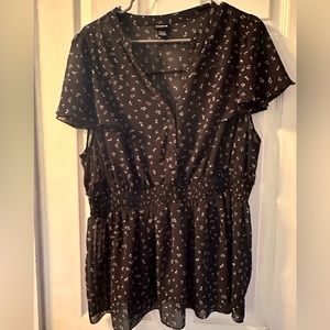 Torrid sheer peplum top